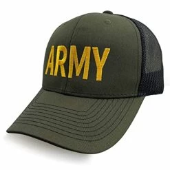US Army Hat Officially Licensed Mesh Back Trucker Cap For Men Women Embroidered Snap Back