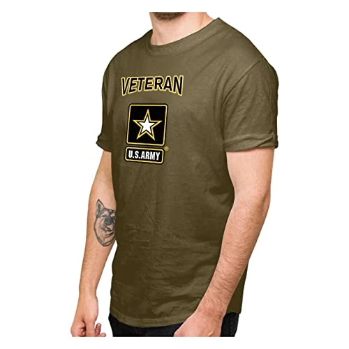 US Army Veteran Olive Drab T-Shirt W/Black & Yellow Star Logo 2 US Army Veteran Olive Drab T-Shirt W/Black & Yellow Star Logo - Image 2