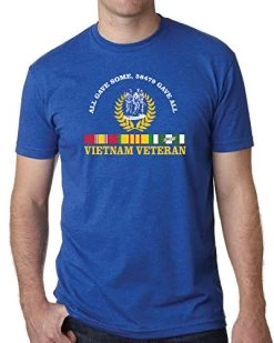 VetFriends.com Vietnam Veteran T Shirt All Gave Some 58,479 Gave All With Three Soldiers Statue & Service Ribbon