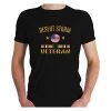 Desert Storm Veteran Black T-Shirt With American Flag And Service Ribbon Graphic
