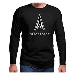 United States Space Force Long Sleeve T-Shirt -Black, Officially Licensed By The USSF, Semper Supra, Always Above