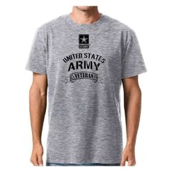 VetFriends.com US Army Veteran T-Shirt With US Army Star Logo - Officially Licensed