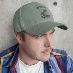 US Army Veteran/American Flag Embroidered Military Branch Baseball Hat - Officially Licensed -Bruce Store 41jSiYzQLwL