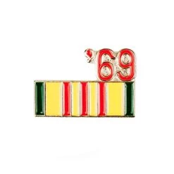 1969 Vietnam Service Ribbon Hat/Lapel Pin 7/8 Inch