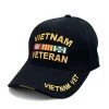 Vietnam Veterans Hat Military Service Ribbons Black 6-Panel Cap Embroidery US Viet NAM War Hat Vietnam Veterans Day Gift For Men VetFriends