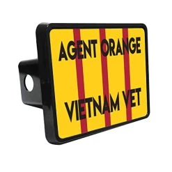 Agent Orange Vietnam Vet Tow Hitch Cover Licensed Military Apparel Patriotic Products Gifts For Veterans Families And Retired VetFriends.com
