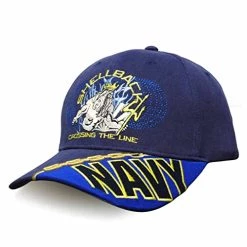 VetFriends.com US Navy Hat - Shellback, Crossing The Line Blue Baseball Cap With Neptune
