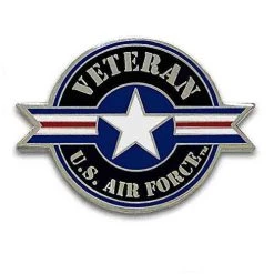 US Air Force Veteran/USAF Roundel Hat/Lapel Pin - Officially Licensed