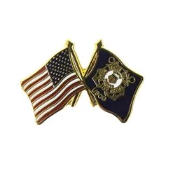 VetFriends.com Hat/Lapel Pin With American And US Coast Guard Crossed Flags