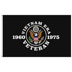 Vietnam Era Veteran 1960 - 1975 Flag With Eagle Seal