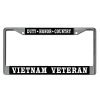 Vietnam Veteran Duty-Honor-Country Metal License Plate Frame (Chrome)