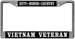 Vietnam Veteran Duty-Honor-Country Metal License Plate Frame (Chrome) -Bruce Store 41sJBv1f5bL. AC 1