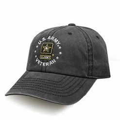 VetFriends.com US Army Veteran Hat Emboidered With Army Star Logo Vintage Cap