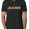 Vietnam Memorial Brothers Forever Black T-Shirt With Service Ribbon And Three Soldiers Statue