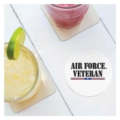 Air Force Veteran Sandstone Coaster Licensed Military Apparel Patriotic Products Gifts For Veterans Families And Retired VetFriends.com -Bruce Store 41xNeqaUtbL