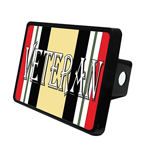 Veteran + Iraq Campaign Ribbon Tow Hitch Cover Licensed Military Apparel Patriotic Products Gifts For Veterans Families And Retired VetFriends.com 2 Veteran + Iraq Campaign Ribbon Tow Hitch Cover Licensed Military Apparel Patriotic Products Gifts For Veterans Families And Retired VetFriends.com - Image 2