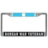 Korean War Veteran + Campaign Ribbon Metal License Plate Frame Licensed Military Apparel Patriotic Products Gifts For Veterans Families And Retired VetFriends.com
