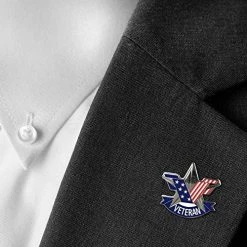 Proud To Be A Veteran Pin For Hat US Veteran Lapel Pin US Flag Lapel Pin VetFriends.com -Bruce Store 510XwkohEaL