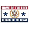 Home Of The Free Because Of The Brave Patriotic Flag - Eagle Crest Graphic With Stars
