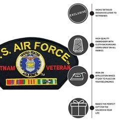 US Air Force Vietnam Veteran Patch With Ribbons And Eagle Emblem Licensed Military Apparel Patriotic Products Gifts For Veterans Families And Retired VetFriends.com -Bruce Store 5146pf7iIjL