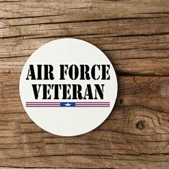 Air Force Veteran Sandstone Coaster Licensed Military Apparel Patriotic Products Gifts For Veterans Families And Retired VetFriends.com -Bruce Store 514WxC3SVoL