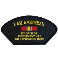 I Am A Veteran Patch Licensed Military Apparel Patriotic Products Gifts For Veterans Families And Retired VetFriends.com