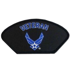 US Air Force Logo Veteran Patch Licensed Military Apparel Patriotic Products Gifts For Veterans Families And Retired VetFriends.com