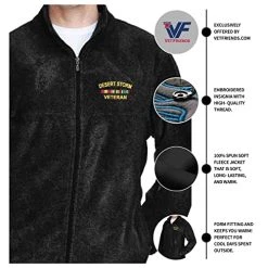 VetFriends.com Desert Storm Veteran Fleece Jacket Service Black Full Zip Jacket -Bruce Store 517BoIQbuiL 2