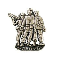 Vietnam Veteran 3 Brothers Statue Hat/Lapel Pin 1 1/4 Inch