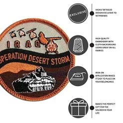 Operation Desert Storm Iraq Iron Or Sew On Patch With Helicopter -Bruce Store 51857I0B3QL