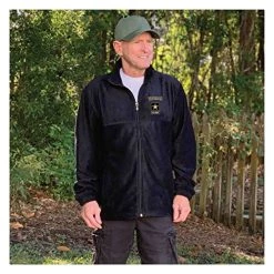 VetFriends.com US Army Veteran Fleece Jacket Star Logo Black Full Zip -Bruce Store 51A55gYBZHL 2