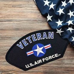 U.S. Air Force Veteran Patch With USAF Roundel Licensed Military Apparel Patriotic Products Gifts For Veterans Families And Retired VetFriends.com -Bruce Store 51CMFxHn9NL