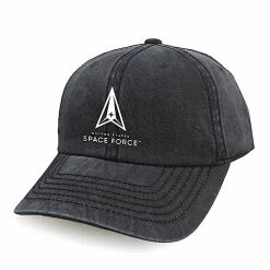 VetFriends.com United States Space Force Hat Officially Licensed Embroidered Vintage Black Hat Military Apparel Patriotic