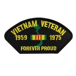 Vietnam Veteran - Forever Proud 1959-1975 Patch Licensed Military Apparel Patriotic Products Gifts For Veterans Families And Retired VetFriends.com