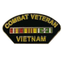 Combat Veteran Vietnam Service Ribbon Lapel Pin - 1.5 Inches