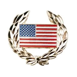 United States Flag Wreath Hat/Lapel Pin