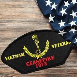 Vietnam Veteran: Ceasefire 1973 Patch Licensed Military Apparel Patriotic Products Gifts For Veterans Families And Retired VetFriends.com -Bruce Store 51LtoOIHlOL