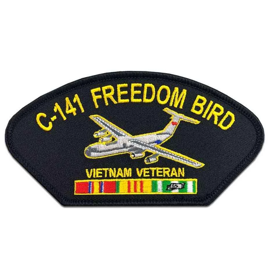 Vietnam Veteran Patch With C-141 Freedom Bird Graphic Licensed Military Apparel Patriotic Products Gifts For Veterans Families And Retired VetFriends.com 1 Vietnam Veteran Patch With C-141 Freedom Bird Graphic Licensed Military Apparel Patriotic Products Gifts For Veterans Families And Retired VetFriends.com