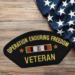 Operation Enduring Freedom Veteran Patch With Campaign Ribbon Licensed Military Apparel Patriotic Products Gifts For Veterans Families And Retired VetFriends.com -Bruce Store 51OFZ5sPMEL