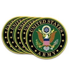 United States Army Seal Eagle Circle Decal Round Multi Pack Stickers (5) VetFriends.com