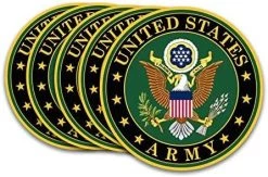 United States Army Seal Eagle Circle Decal Round Multi Pack Stickers (5) VetFriends.com -Bruce Store 51PxZQw8uqL. AC 1