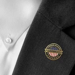 United States Vietnam Era Veteran Circle Lapel Pin With American Flag Graphic -Bruce Store 51Q89gP7VkL