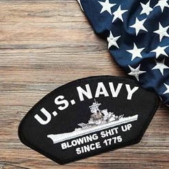 US Navy Patch With Embroidered Blowing Shit Up Since 1775 Boat Graphic 7 US Navy Patch With Embroidered Blowing Shit Up Since 1775 Boat Graphic -Bruce Store 51R1qDRIelL