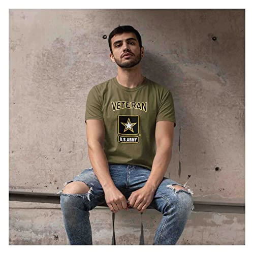 US Army Veteran Olive Drab T-Shirt W/Black & Yellow Star Logo 4 US Army Veteran Olive Drab T-Shirt W/Black & Yellow Star Logo - Image 4