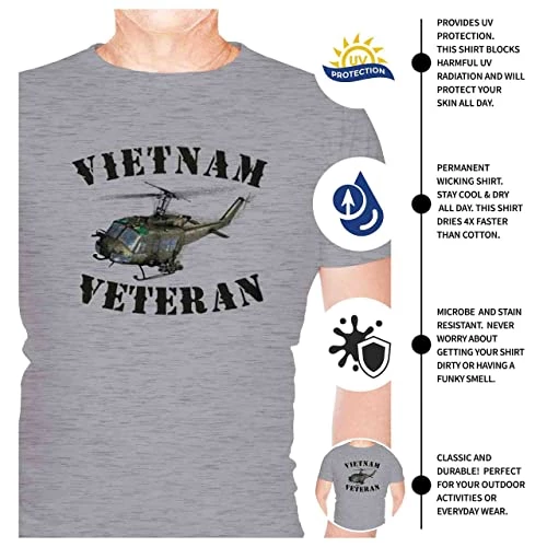Vietnam Veteran With Huey Graphic Performance T-Shirt 4 Vietnam Veteran With Huey Graphic Performance T-Shirt - Image 4