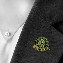 Army Veteran Custom Lapel Pin With Eagle Graphic -Bruce Store 51Ra9Tzh9zL