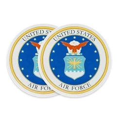 VetFriends.com United States Air Force Eagle Seal Circle Decal/Bumper Sticker Quantity Of (2)