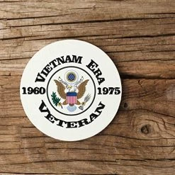 Vietnam Era Veteran With Eagle Sandstone Coaster Licensed Military Apparel Patriotic Products Gifts For Veterans Families And Retired VetFriends.com -Bruce Store 51SdVRXWBOL