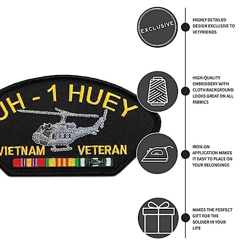 UH-1 Huey - Vietnam Veteran Patch Licensed Military Apparel Patriotic Products Gifts For Veterans Families And Retired VetFriends.com 5 UH-1 Huey - Vietnam Veteran Patch Licensed Military Apparel Patriotic Products Gifts For Veterans Families And Retired VetFriends.com - Image 5