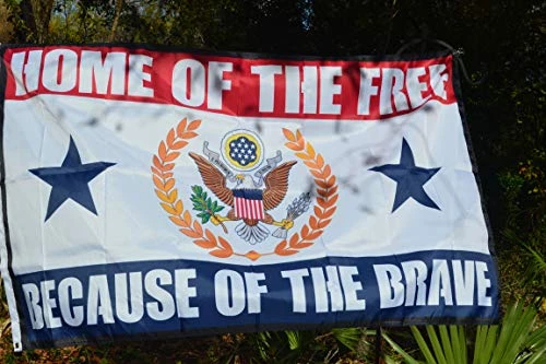 Home Of The Free Because Of The Brave Patriotic Flag - Eagle Crest Graphic With Stars 3 Home Of The Free Because Of The Brave Patriotic Flag - Eagle Crest Graphic With Stars - Image 3